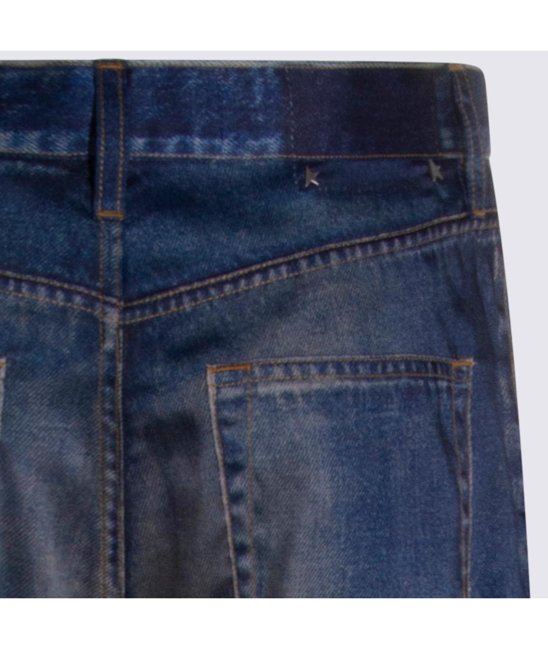 GOLDEN GOOSE DELUXE BRAND Синие прямые джинсы, фото 4