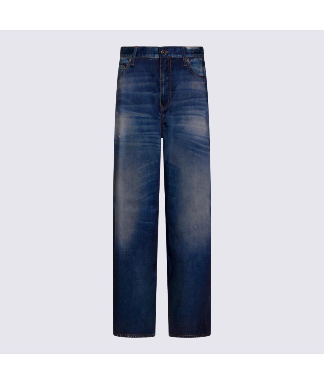 GOLDEN GOOSE DELUXE BRAND Синие прямые джинсы, фото 5