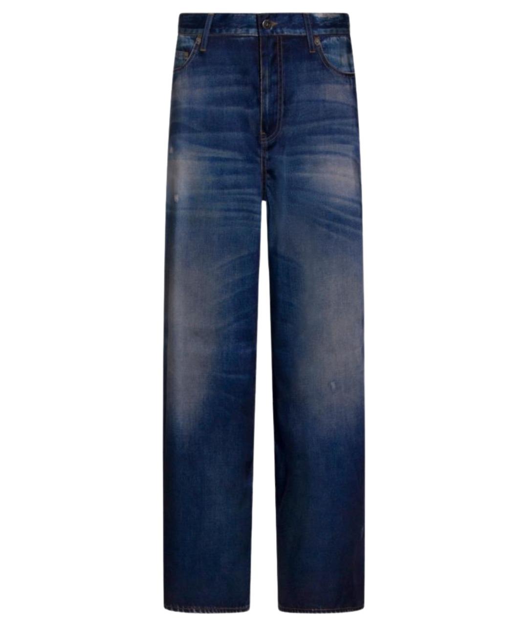 GOLDEN GOOSE DELUXE BRAND Синие прямые джинсы, фото 1