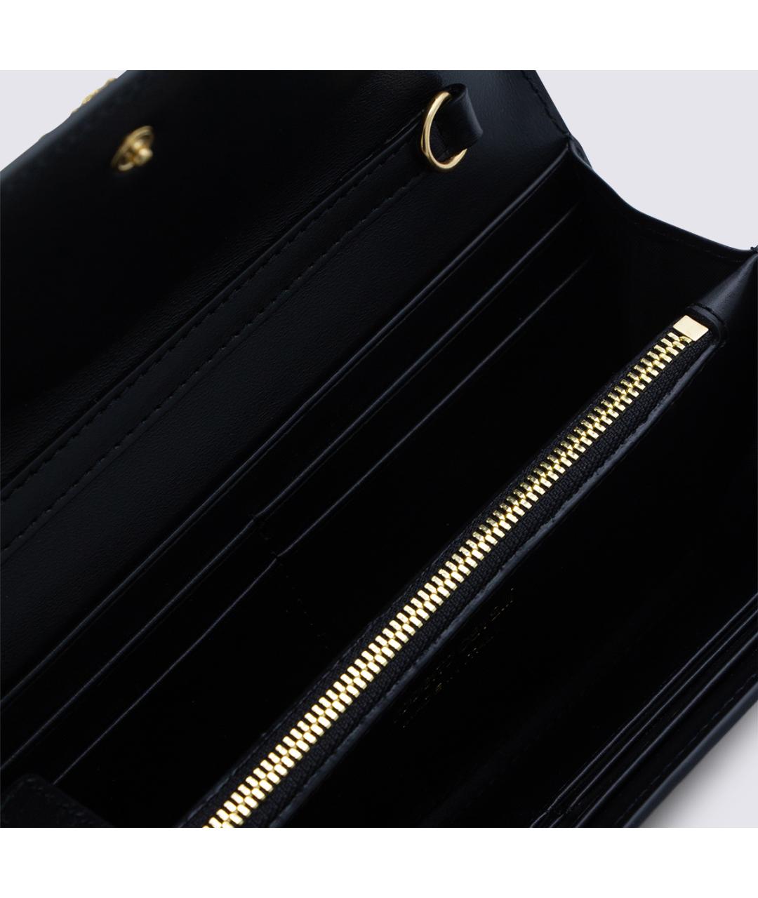 ROBERTO CAVALLI Черная кожаная сумка через плечо, фото 4