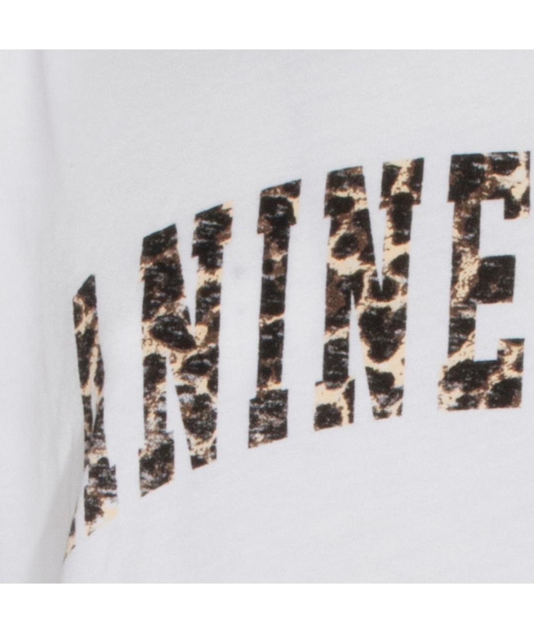 ANINE BING Белая хлопковая футболка, фото 3