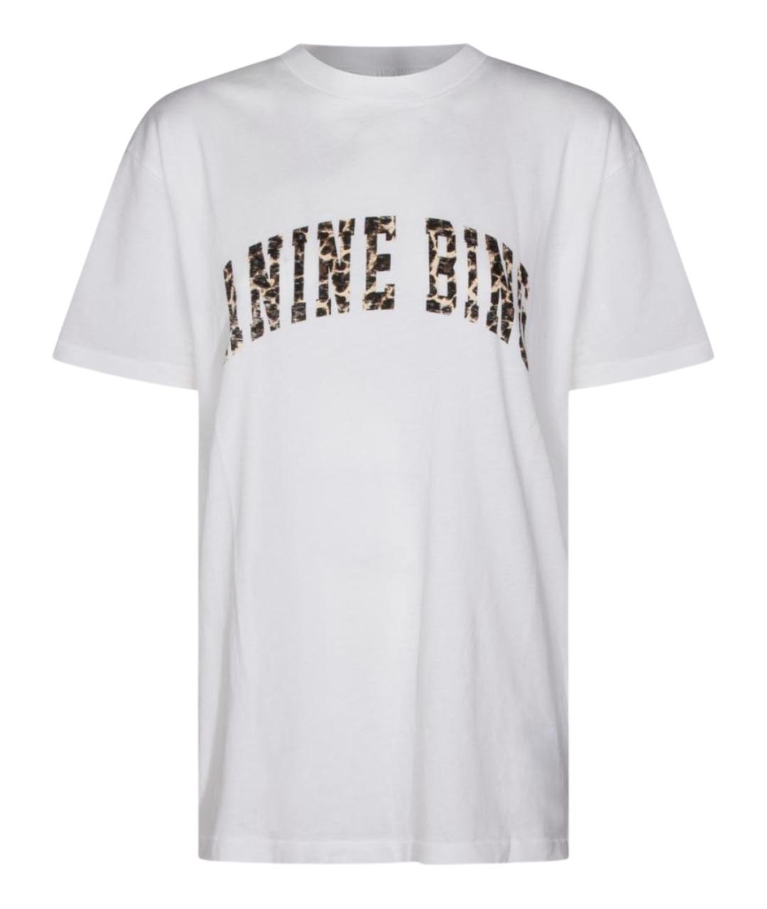 ANINE BING Белая хлопковая футболка, фото 1