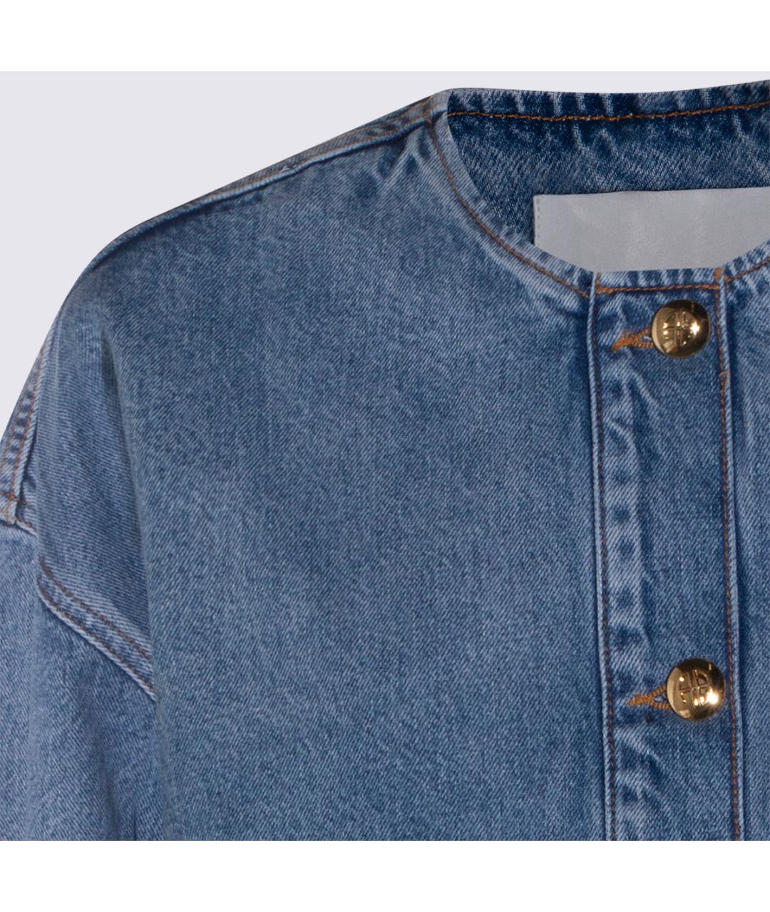 ANINE BING Синяя полиэстеровая куртка, фото 4