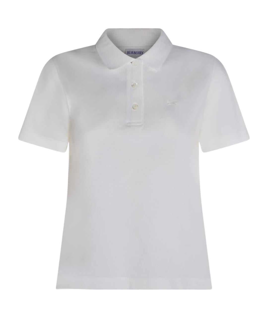 BURBERRY Белая хлопковая футболка, фото 1