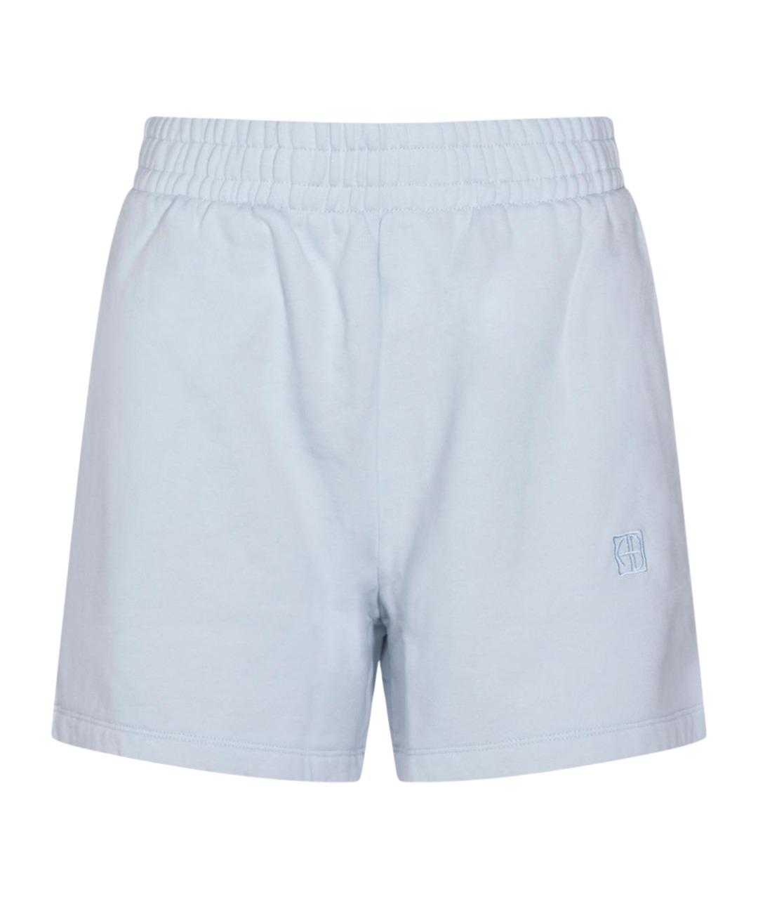 ANINE BING Голубые хлопковые шорты, фото 1
