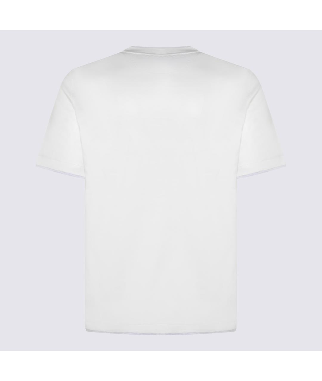 BRUNELLO CUCINELLI Бежевая хлопковая футболка, фото 2