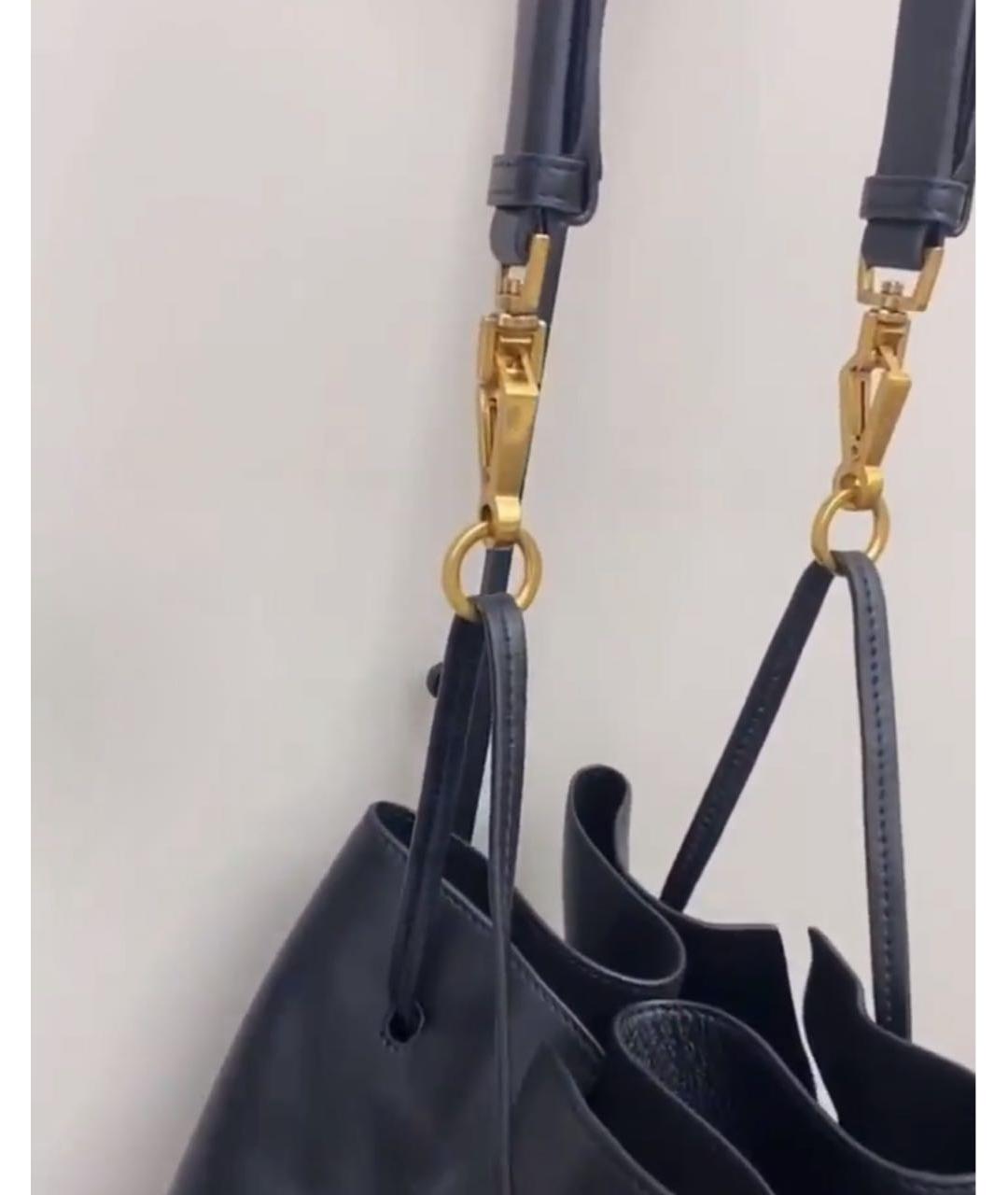 SAINT LAURENT Черная кожаная сумка через плечо, фото 8
