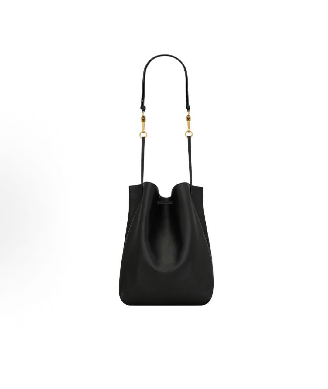 SAINT LAURENT Черная кожаная сумка через плечо, фото 4