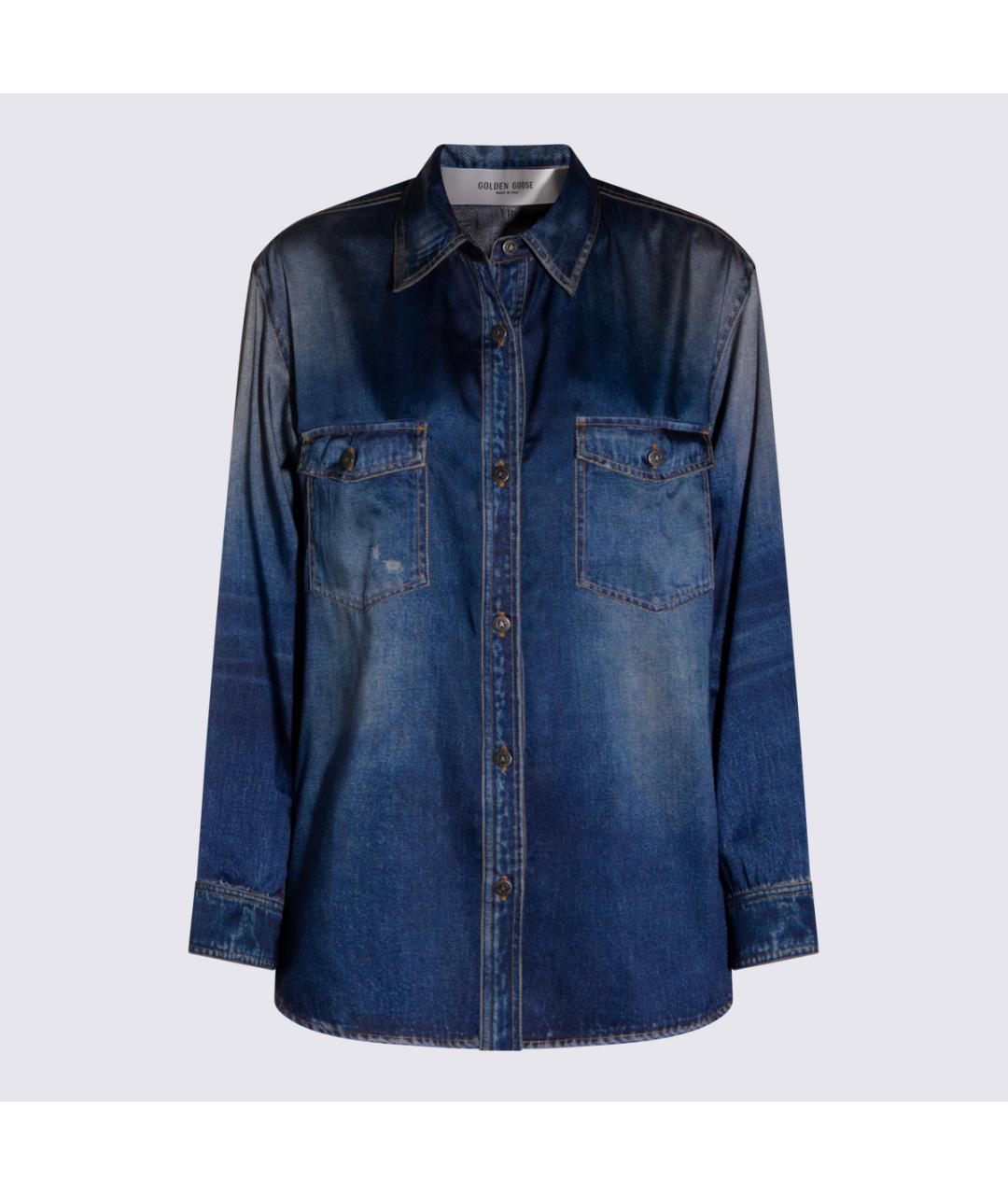 GOLDEN GOOSE DELUXE BRAND Синяя деним рубашка, фото 5