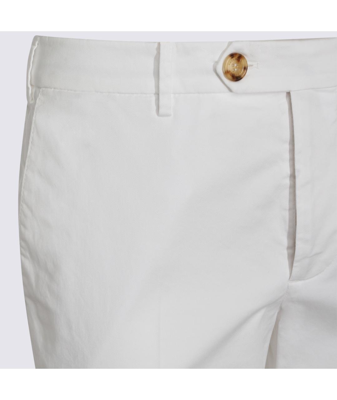 BRUNELLO CUCINELLI Белые хлопковые повседневные брюки, фото 3