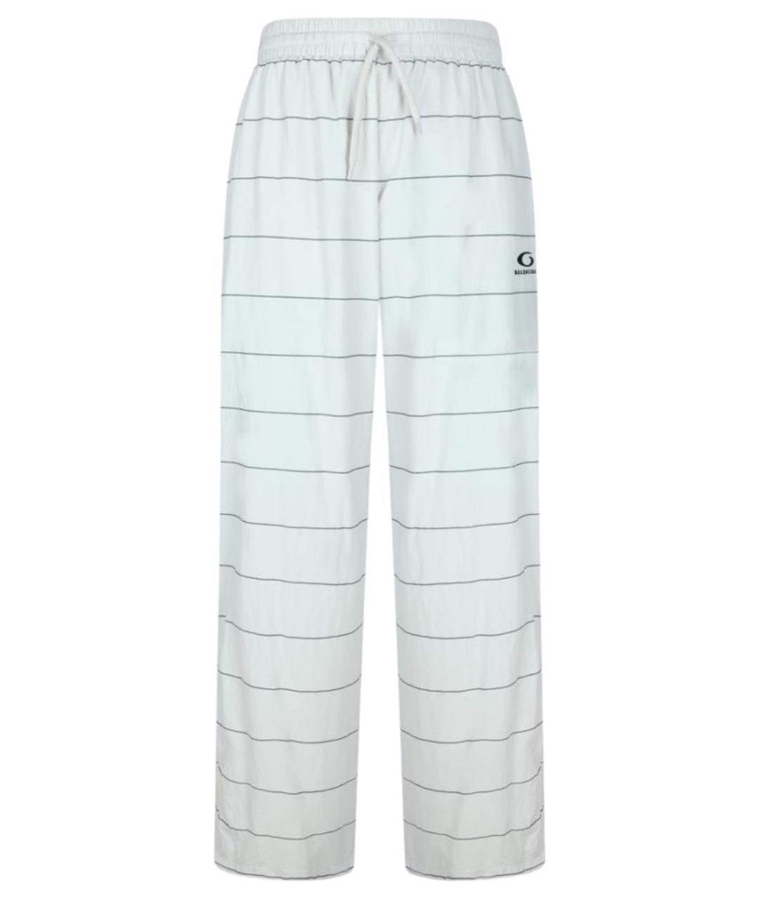 BALENCIAGA Белые полиамидовые повседневные брюки, фото 1