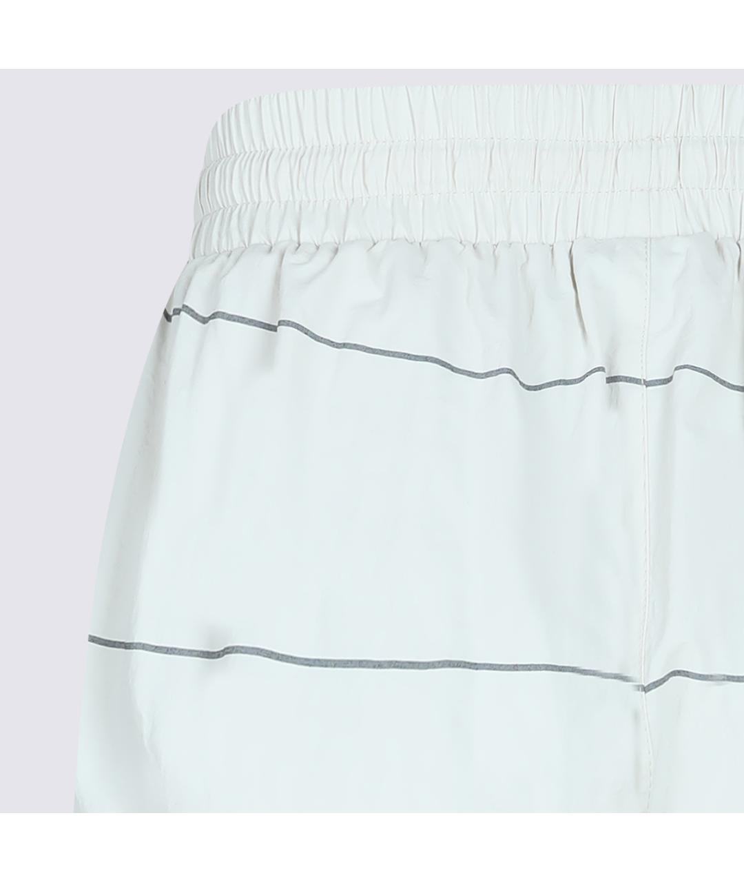 BALENCIAGA Белые полиамидовые повседневные брюки, фото 4