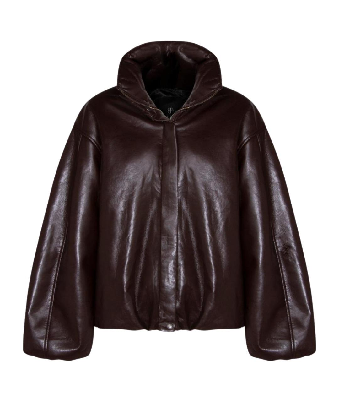 ANINE BING Коричневая кожаная куртка, фото 1