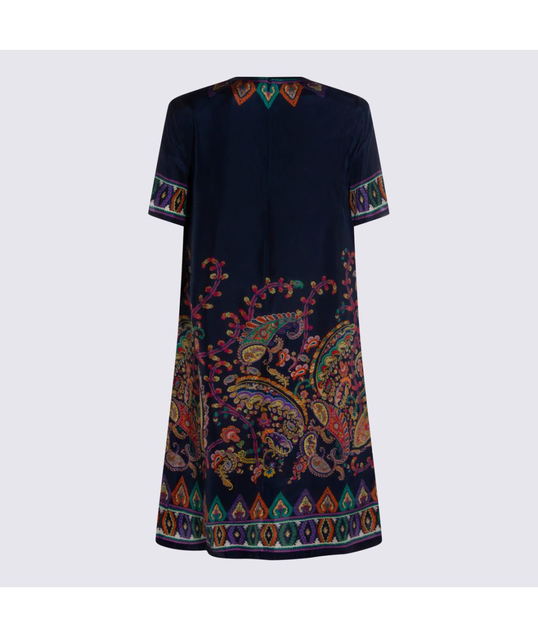 ETRO Мульти шелковое повседневное платье, фото 2