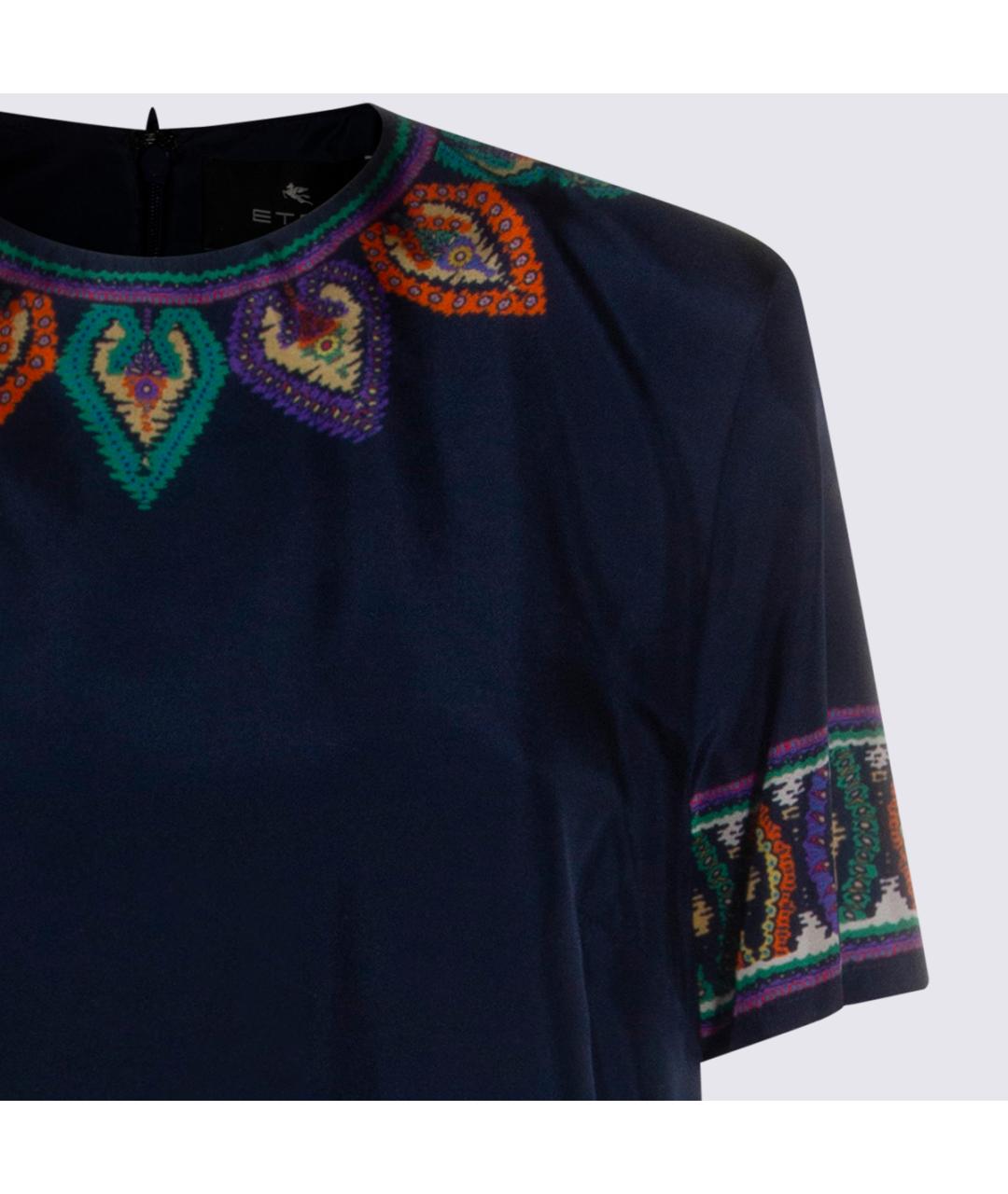 ETRO Мульти шелковое повседневное платье, фото 3