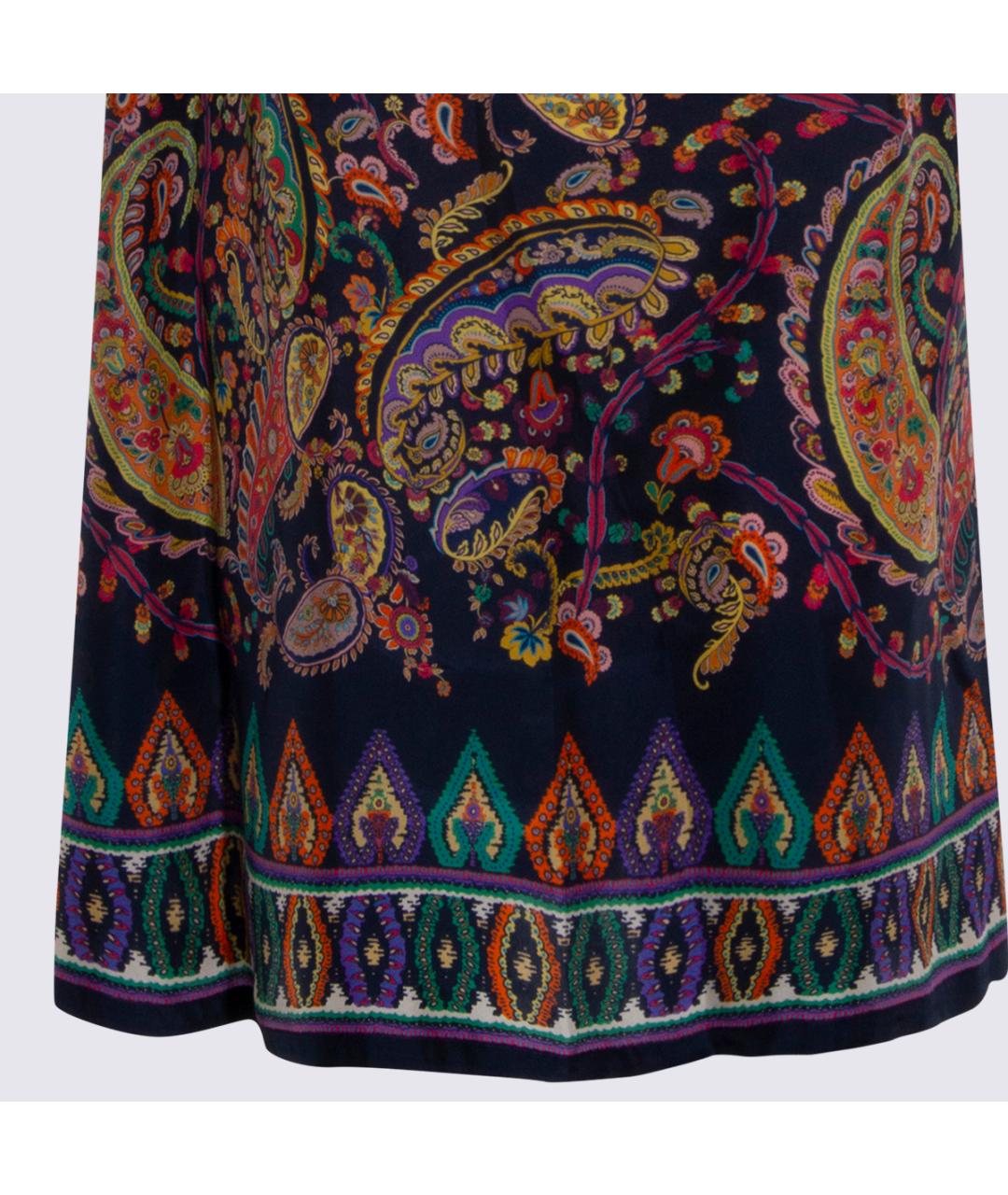 ETRO Мульти шелковое повседневное платье, фото 4