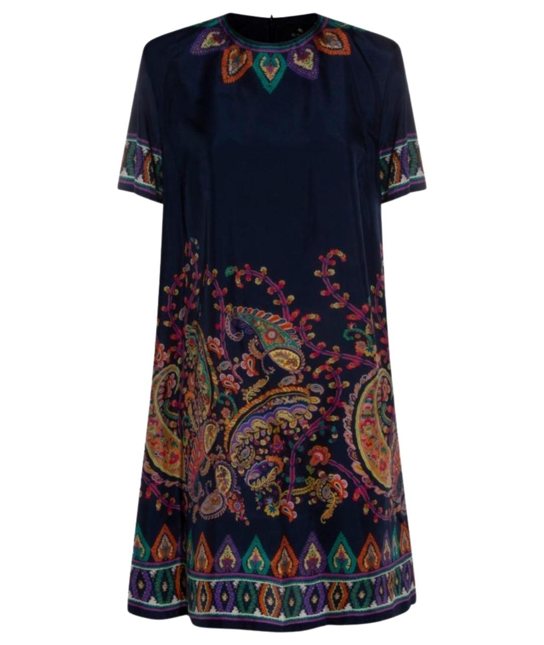 ETRO Мульти шелковое повседневное платье, фото 1