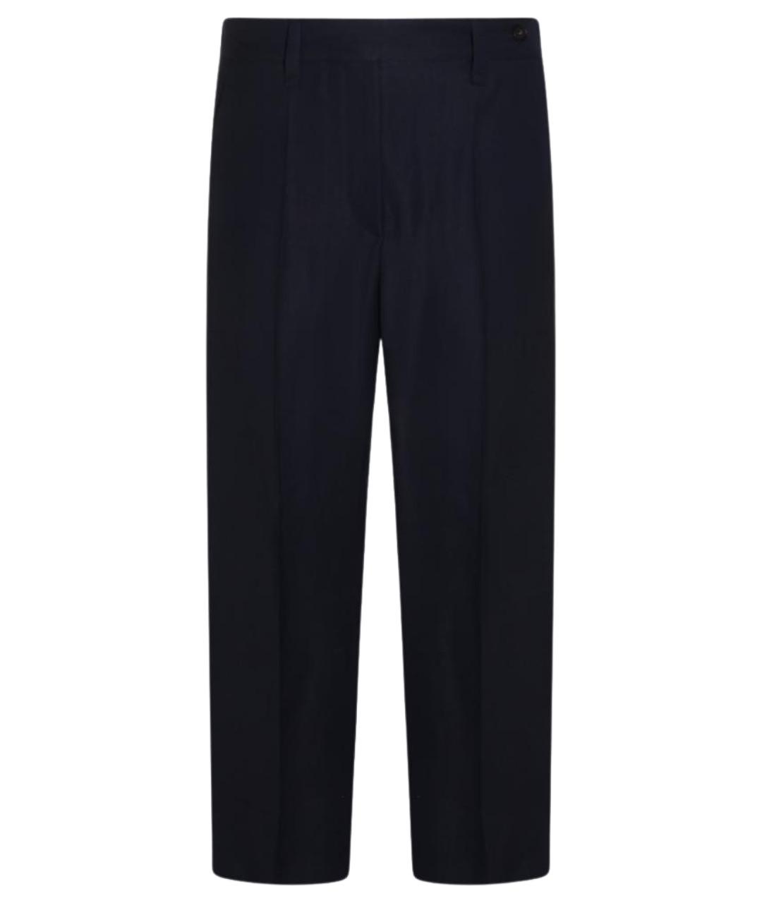 BRUNELLO CUCINELLI Синие вискозные прямые брюки, фото 1