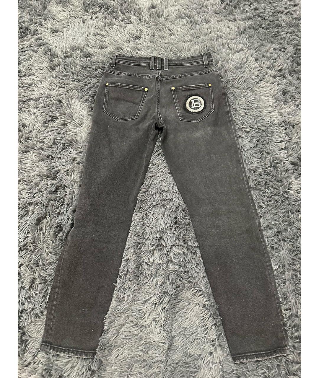 BALMAIN Антрацитовые джинсы слим, фото 2