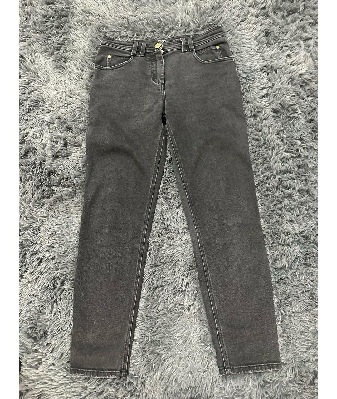 BALMAIN Антрацитовые джинсы слим, фото 5