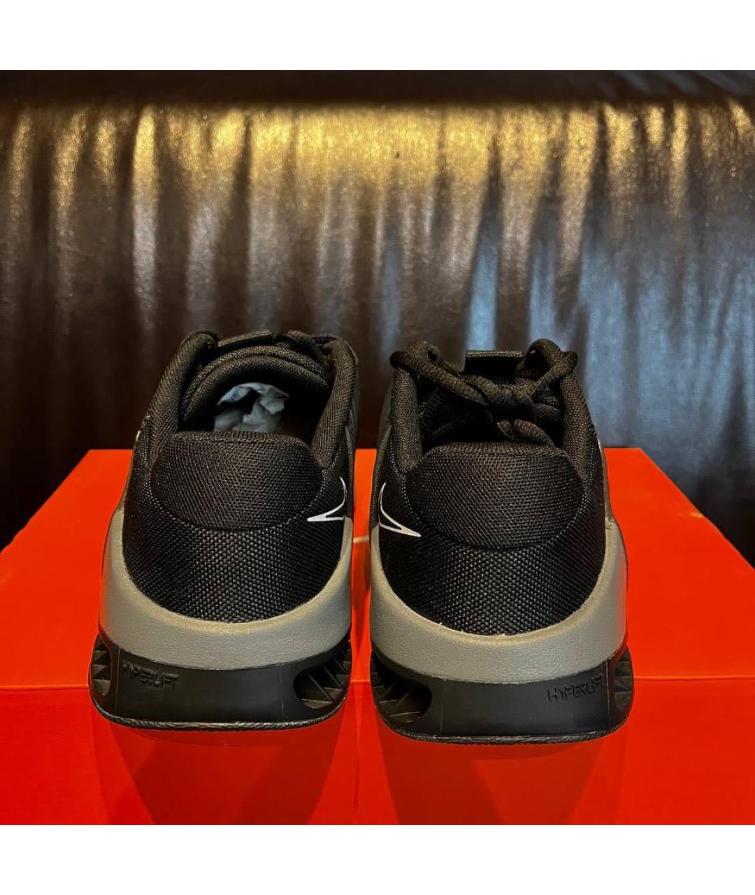 NIKE Черные текстильные низкие кроссовки / кеды, фото 4