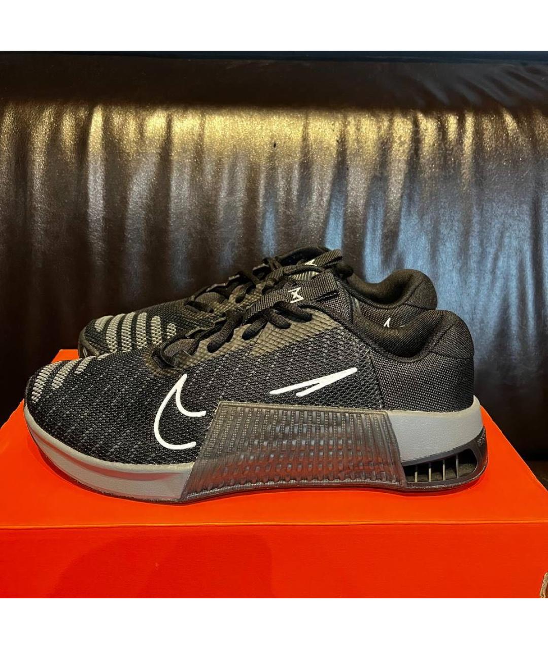 NIKE Черные текстильные низкие кроссовки / кеды, фото 5