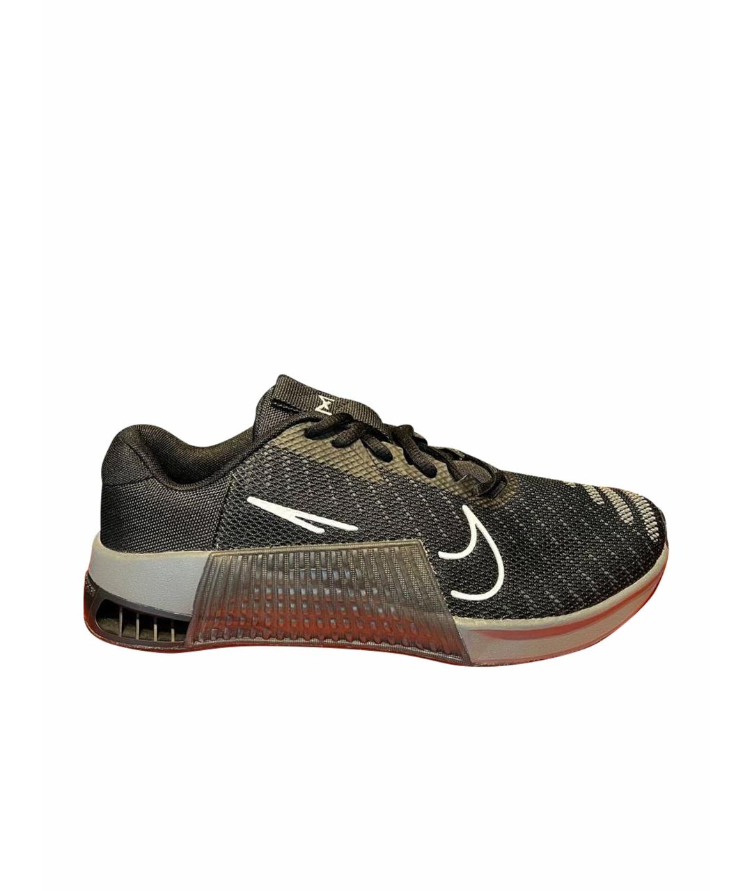 NIKE Черные текстильные низкие кроссовки / кеды, фото 1