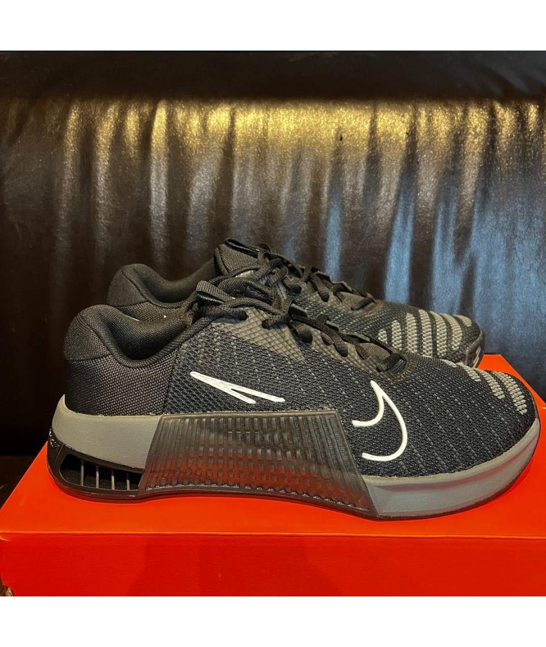 NIKE Черные текстильные низкие кроссовки / кеды, фото 3