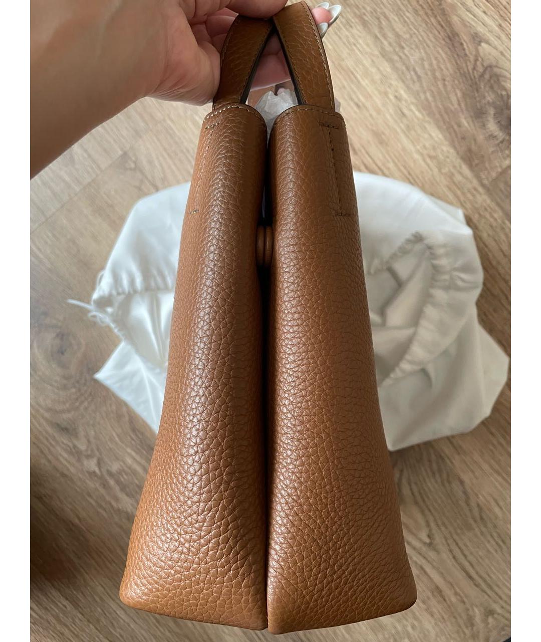 FURLA Коричневая кожаная сумка через плечо, фото 2