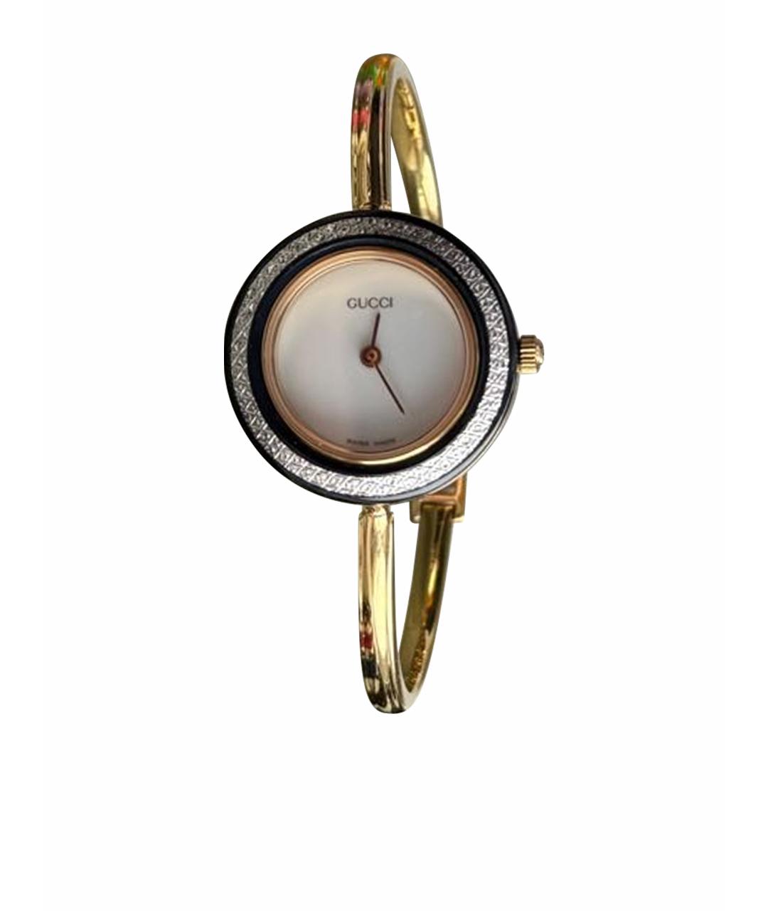 GUCCI Золотые пластиковые часы, фото 1