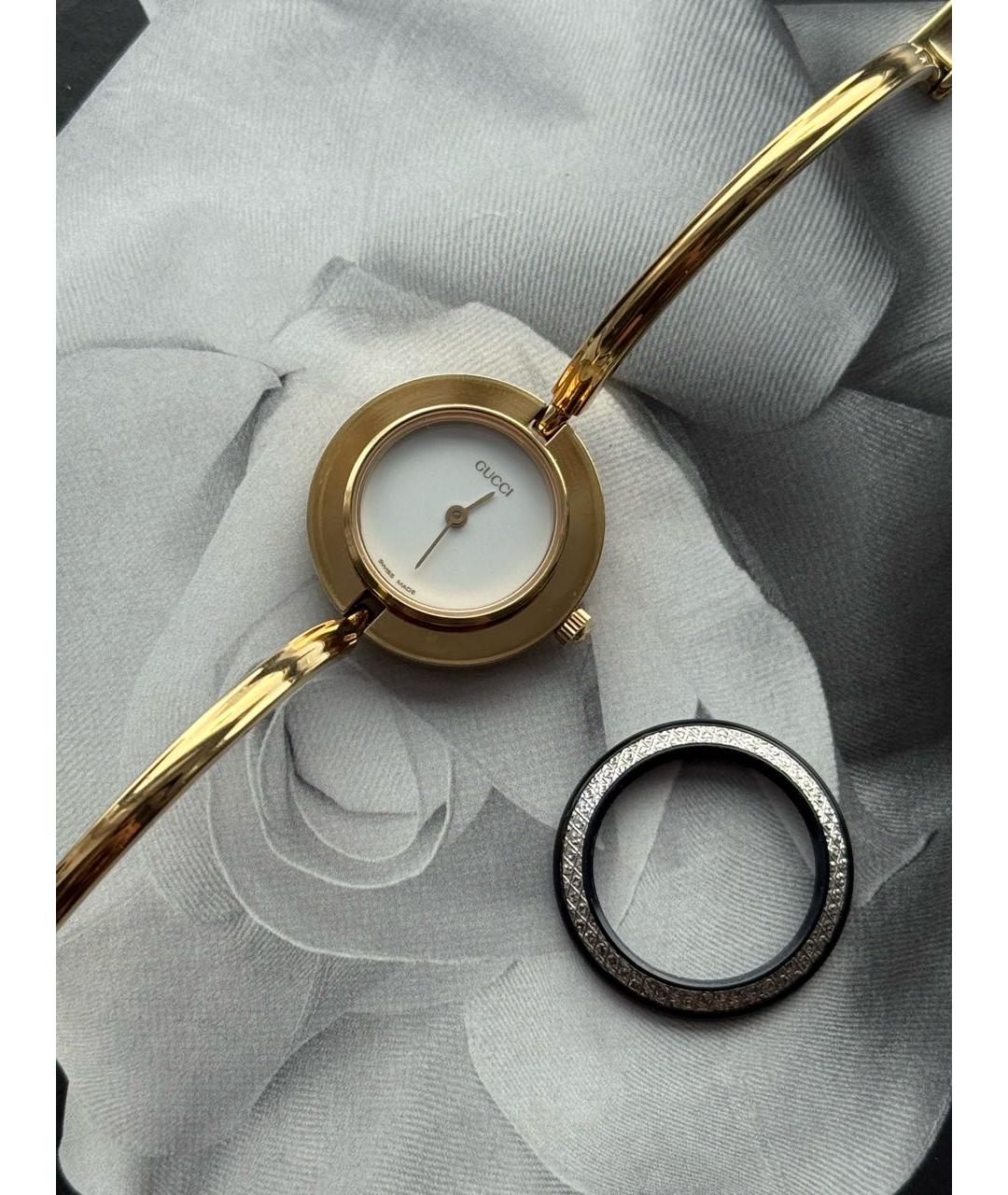 GUCCI Золотые пластиковые часы, фото 7