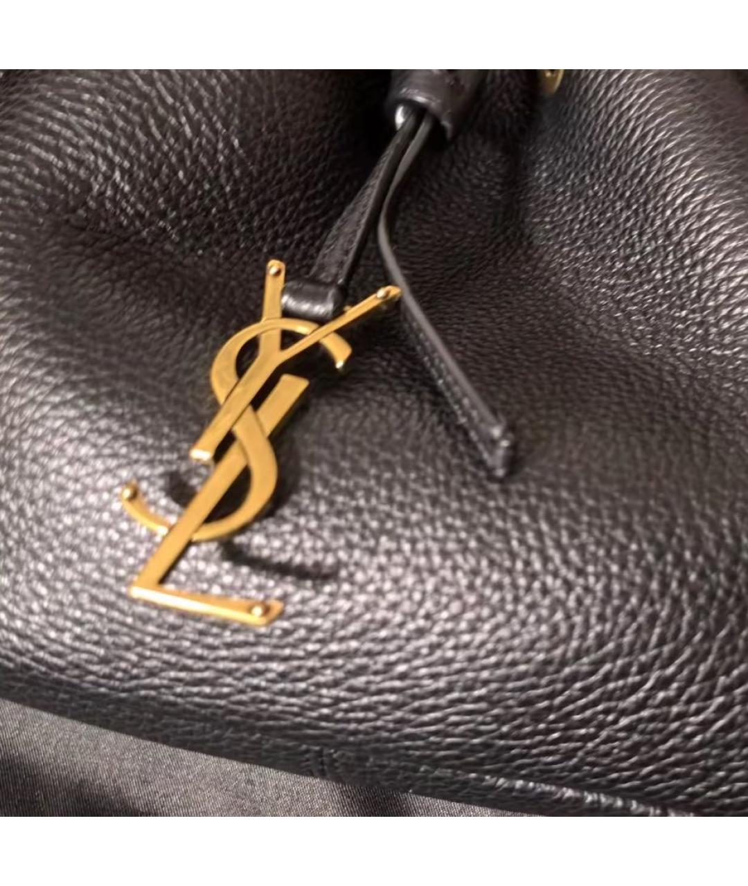 SAINT LAURENT Черная кожаная сумка через плечо, фото 8