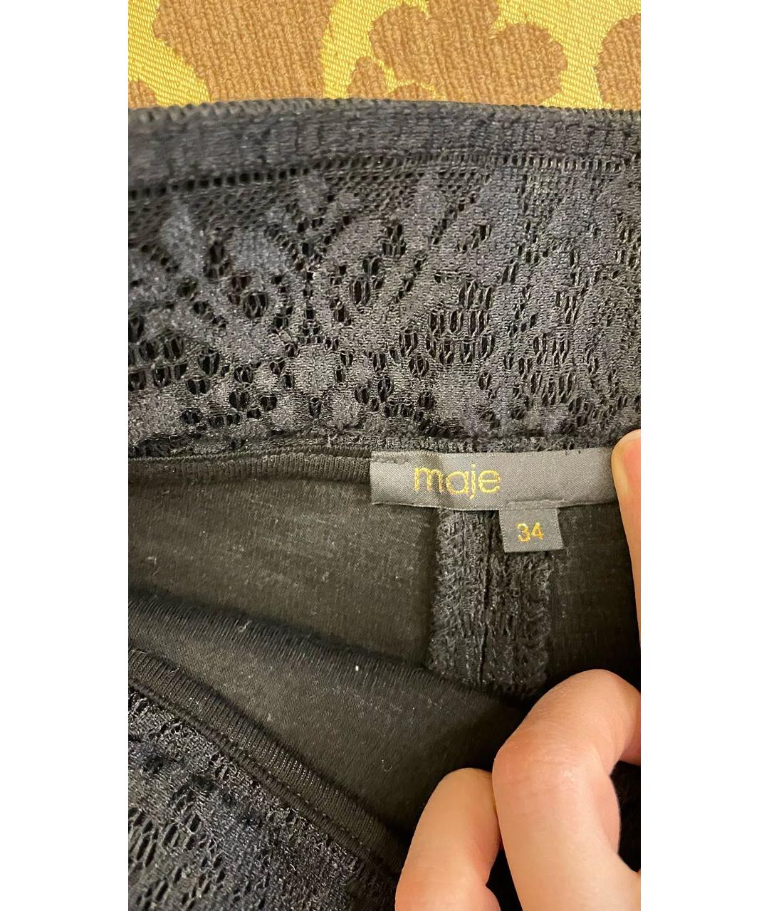 MAJE Черные полиэстеровые шорты, фото 3