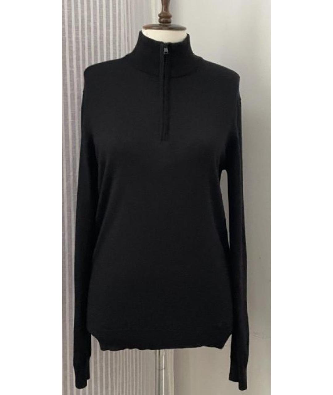 HUGO Черный шерстяной джемпер / свитер, фото 7