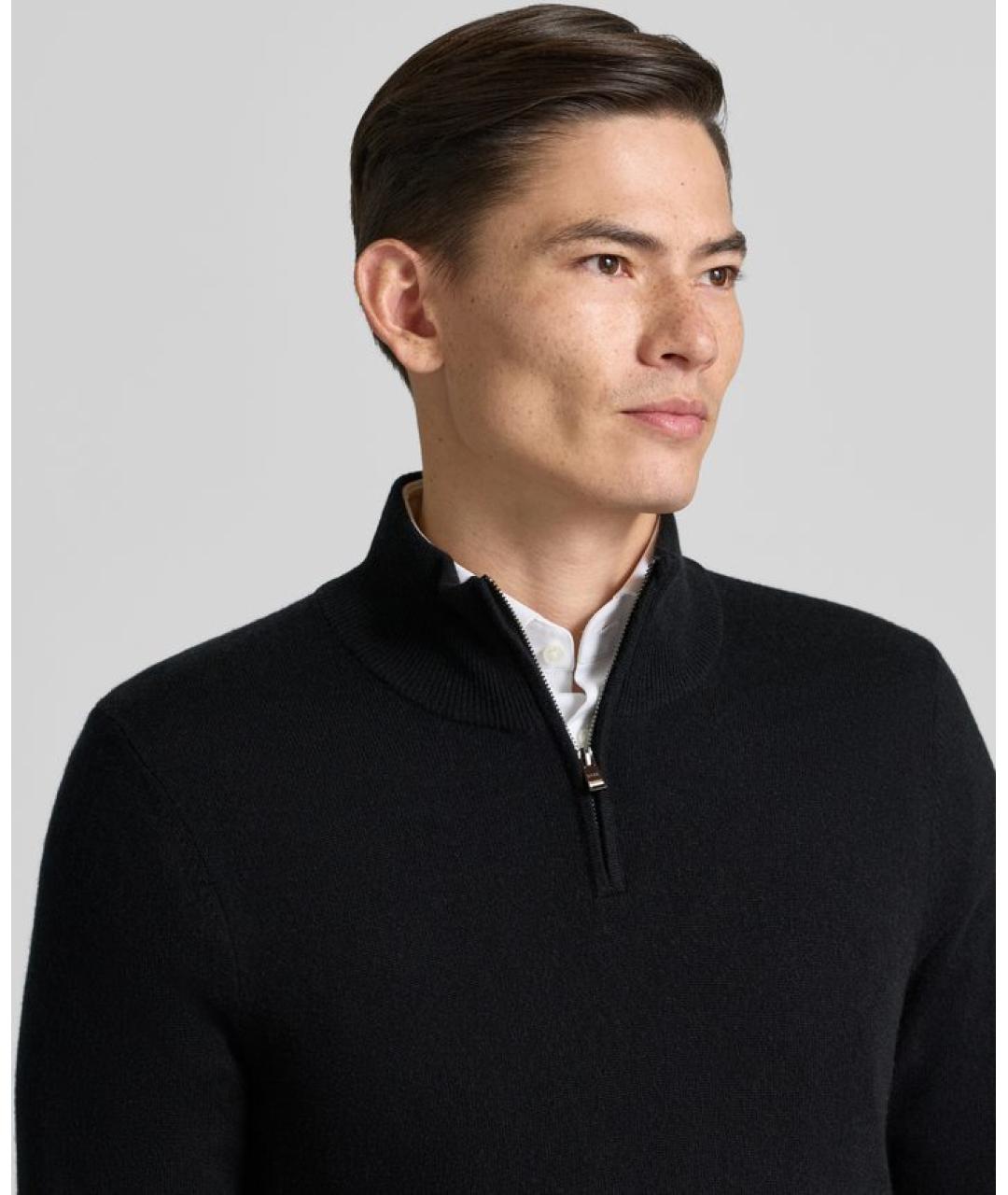 HUGO Черный шерстяной джемпер / свитер, фото 2