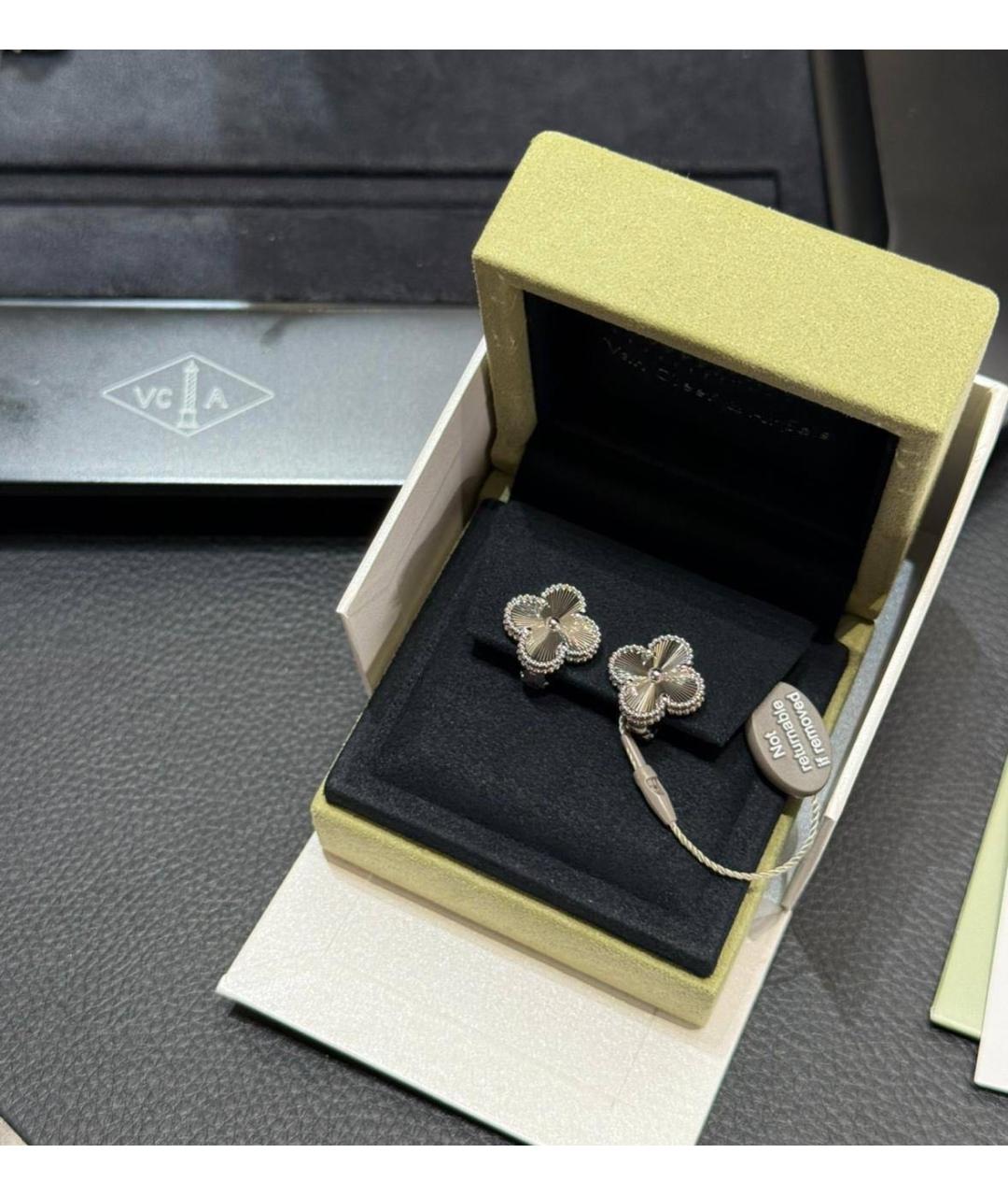 VAN CLEEF & ARPELS Серебряные серьги из белого золота, фото 2