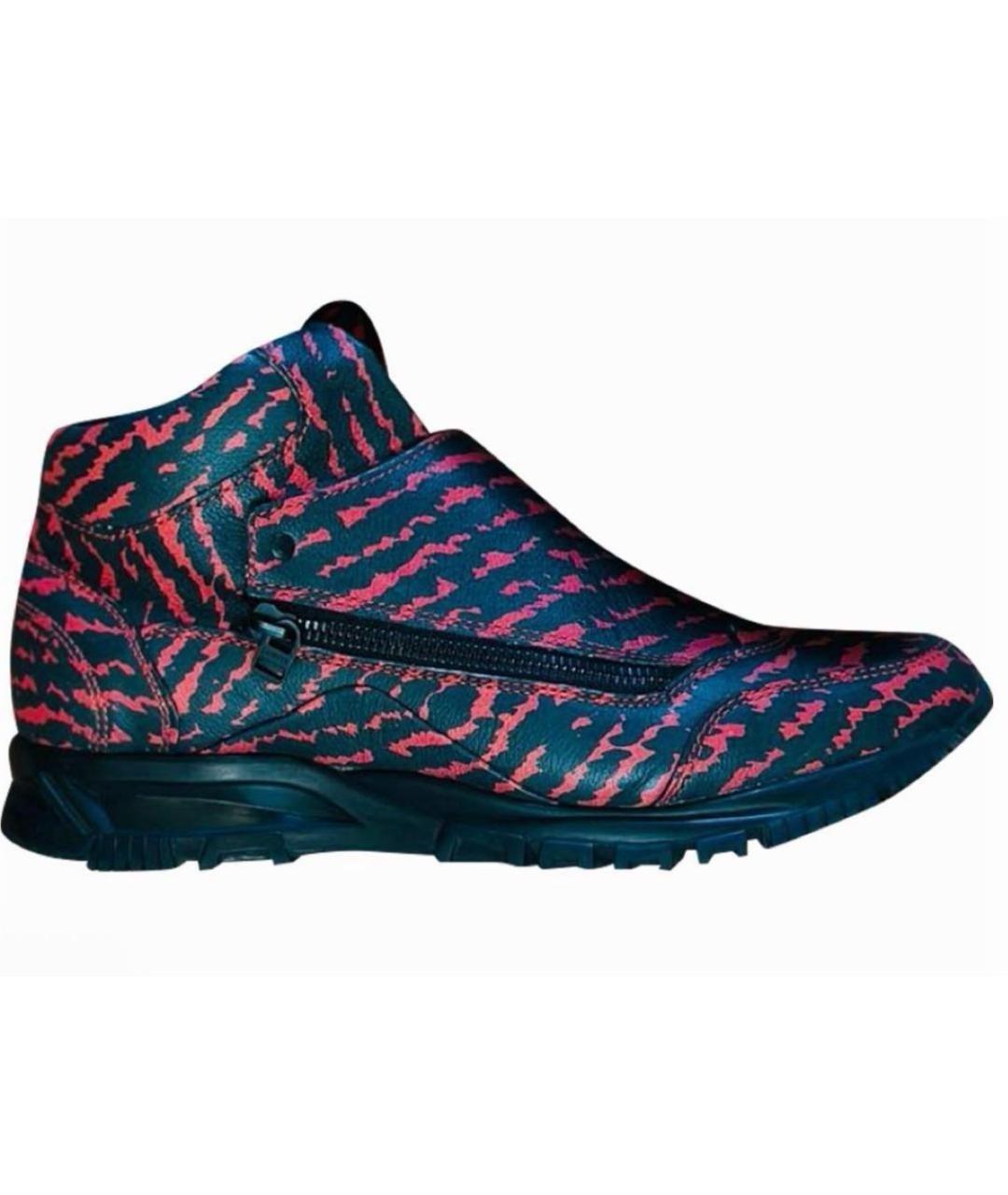 LANVIN Мульти кожаные высокие кроссовки / кеды, фото 10