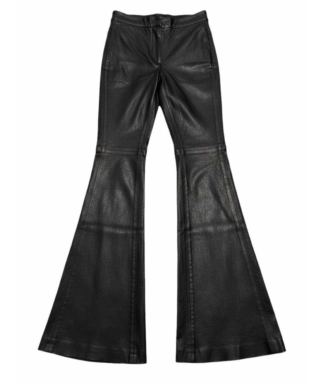 Jacob Lee Черные кожаные брюки узкие, фото 1