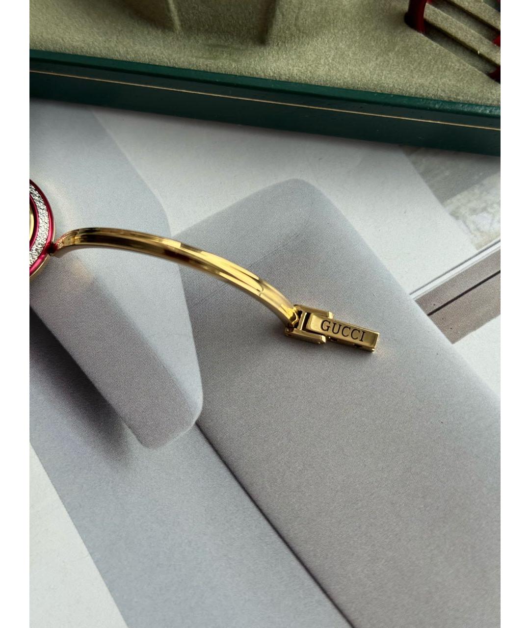 GUCCI Золотые пластиковые часы, фото 8
