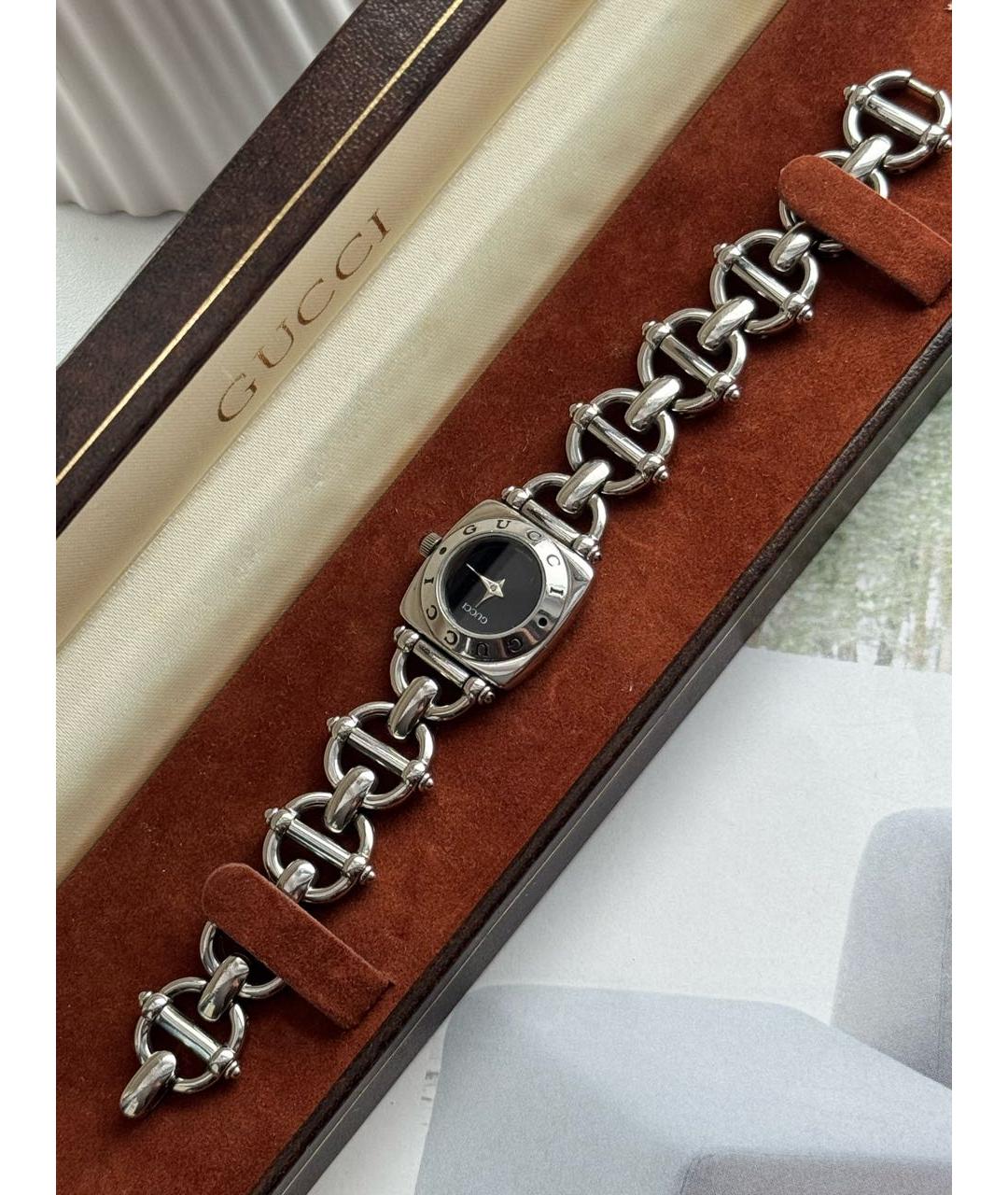 GUCCI Серебряные стальные часы, фото 4