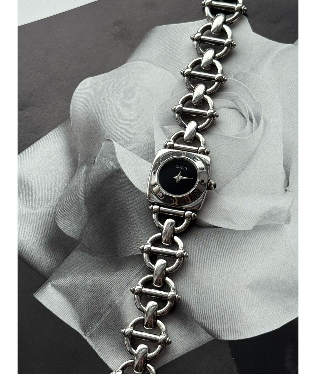 GUCCI Серебряные стальные часы, фото 3