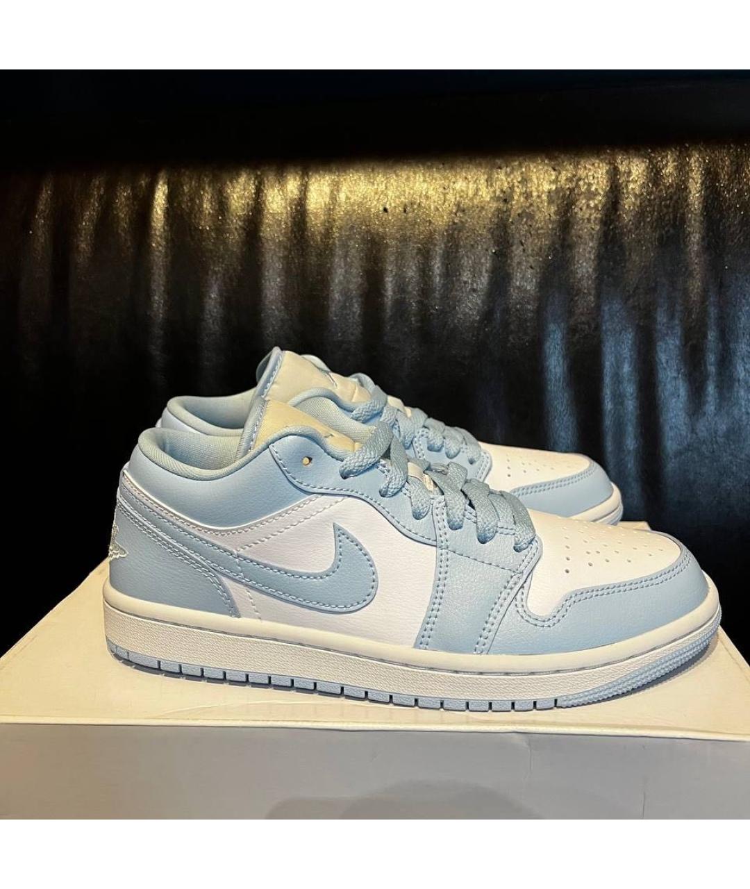 JORDAN Голубые кожаные кроссовки, фото 3