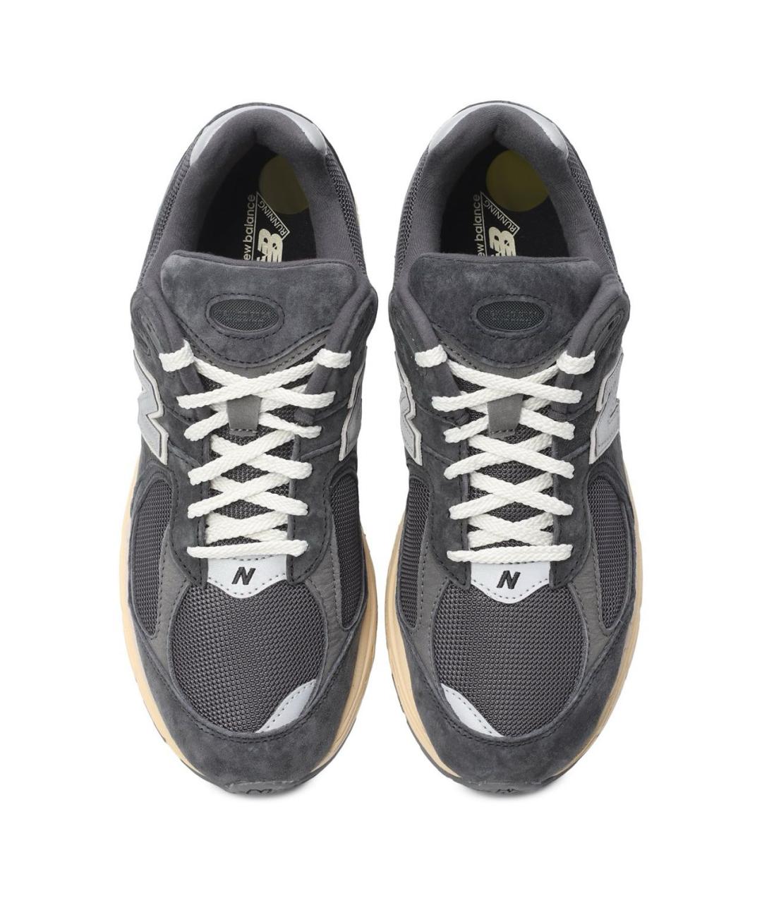 NEW BALANCE Антрацитовые замшевые низкие кроссовки / кеды, фото 7