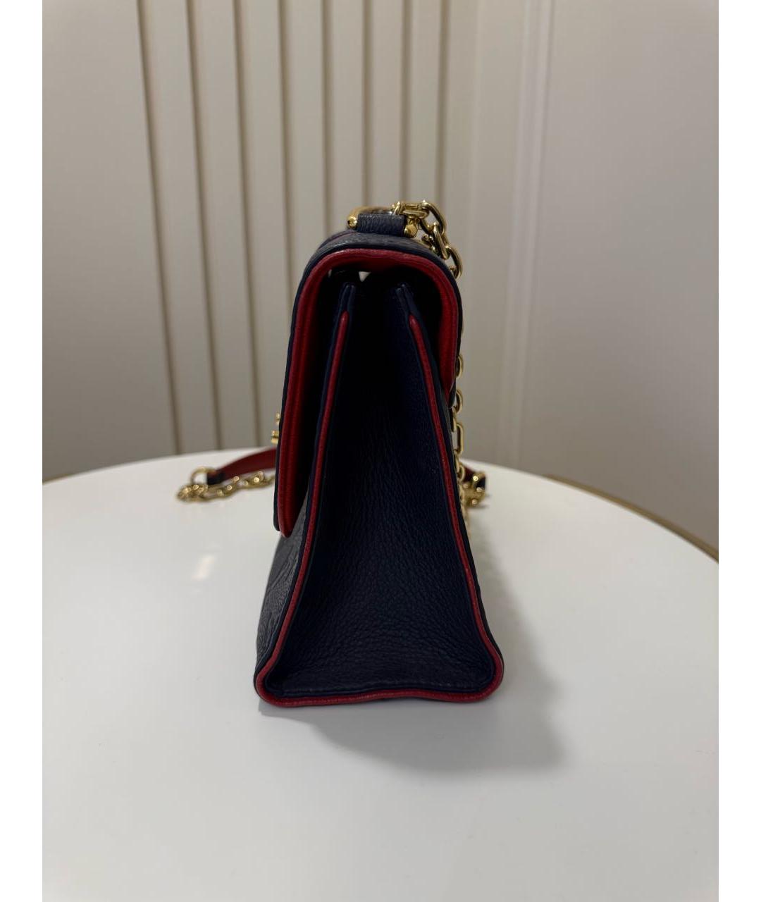 LOUIS VUITTON Темно-синяя кожаная сумка через плечо, фото 3