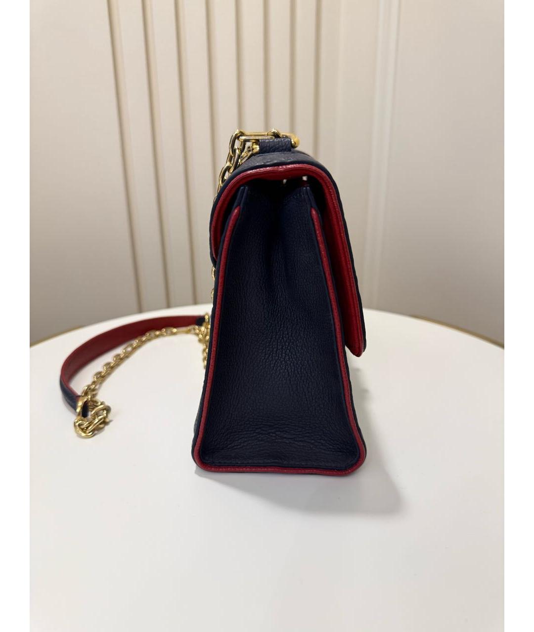 LOUIS VUITTON Темно-синяя кожаная сумка через плечо, фото 2