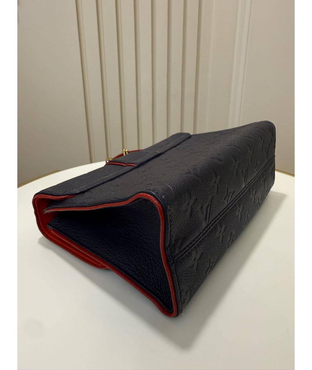 LOUIS VUITTON Темно-синяя кожаная сумка через плечо, фото 5