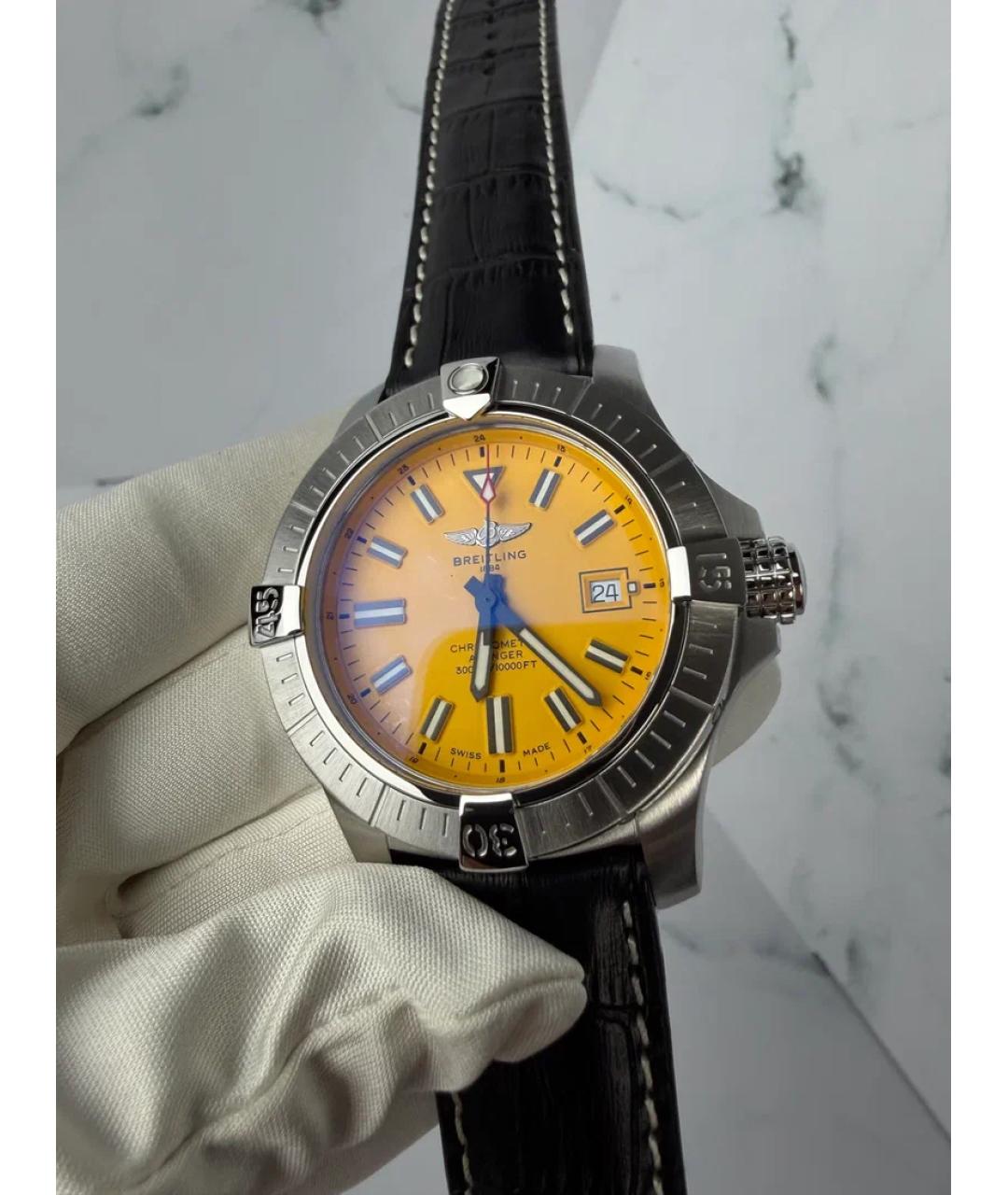 BREITLING Желтые металлические часы, фото 3