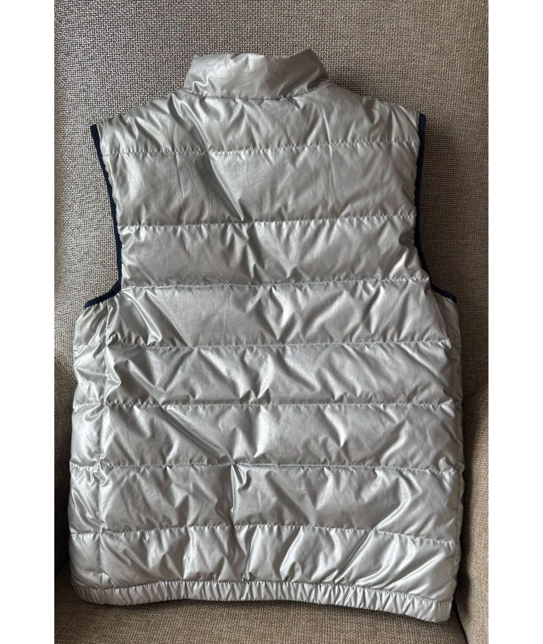 POLO RALPH LAUREN Серебрянный полиэстеровый жакет / жилет, фото 2