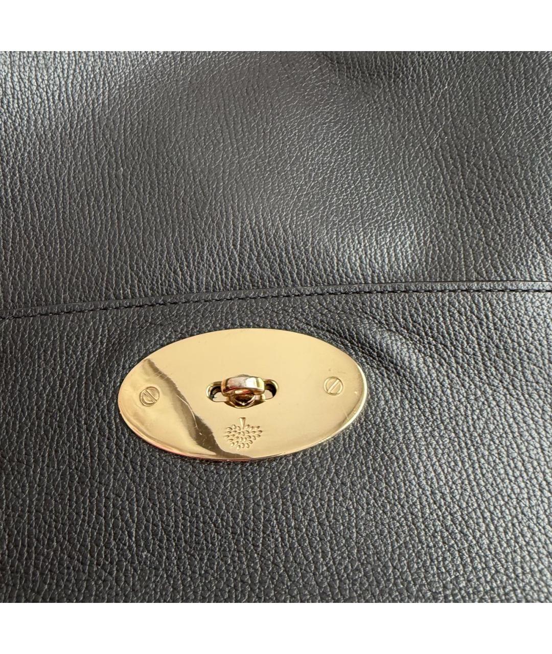 MULBERRY Черный кожаный портфель, фото 6