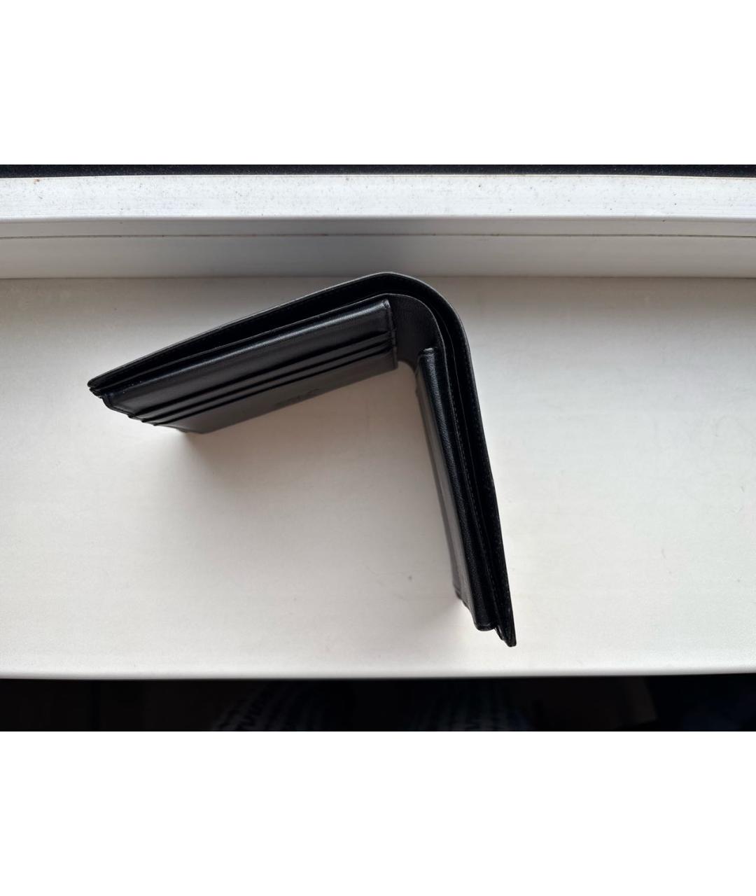 MONTBLANC Черный кожаный кошелек, фото 4